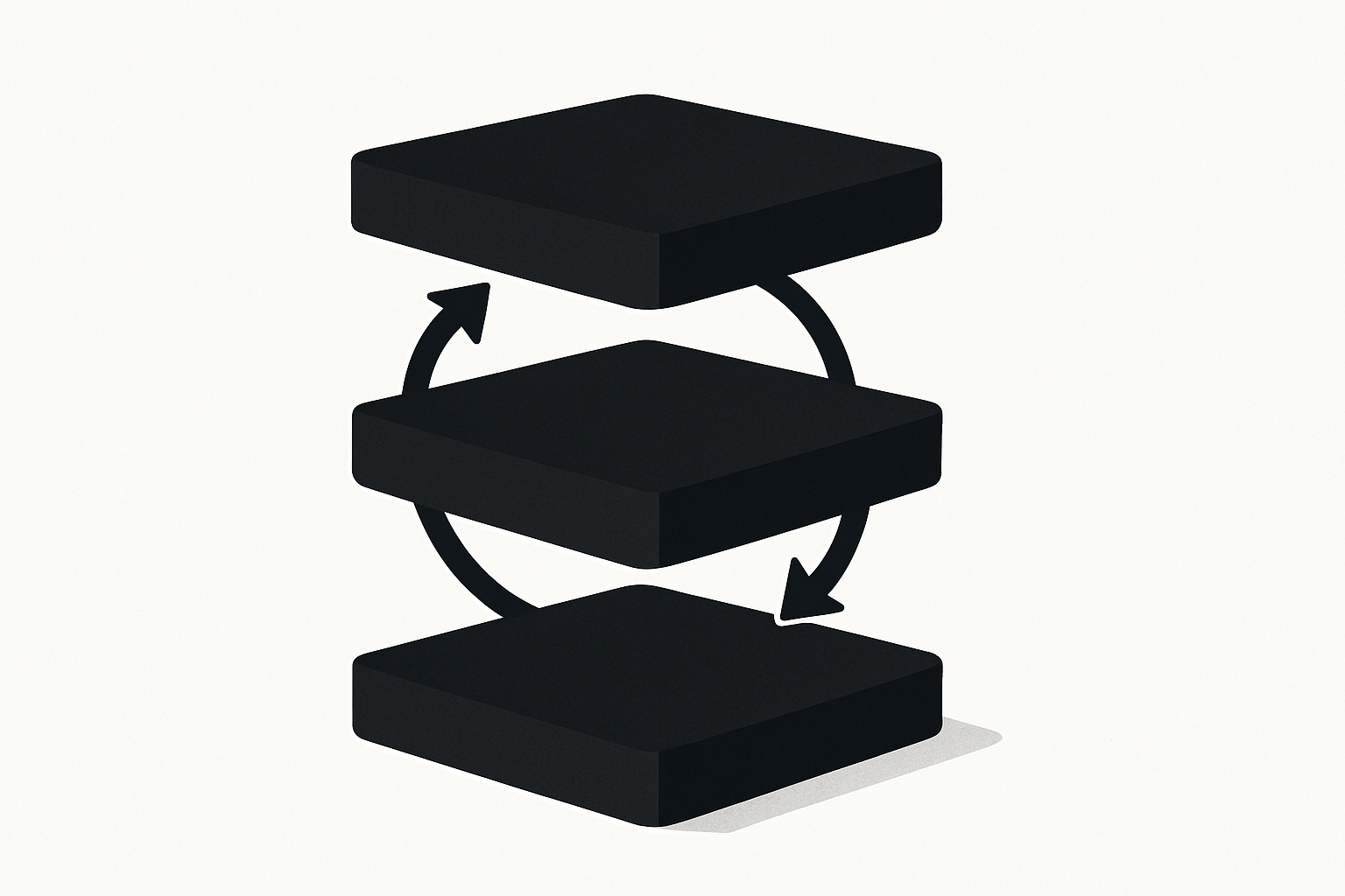 LLM幻覚を防ぐ3層構造の技術図解：接地層・制約層・検証層の統合フロー