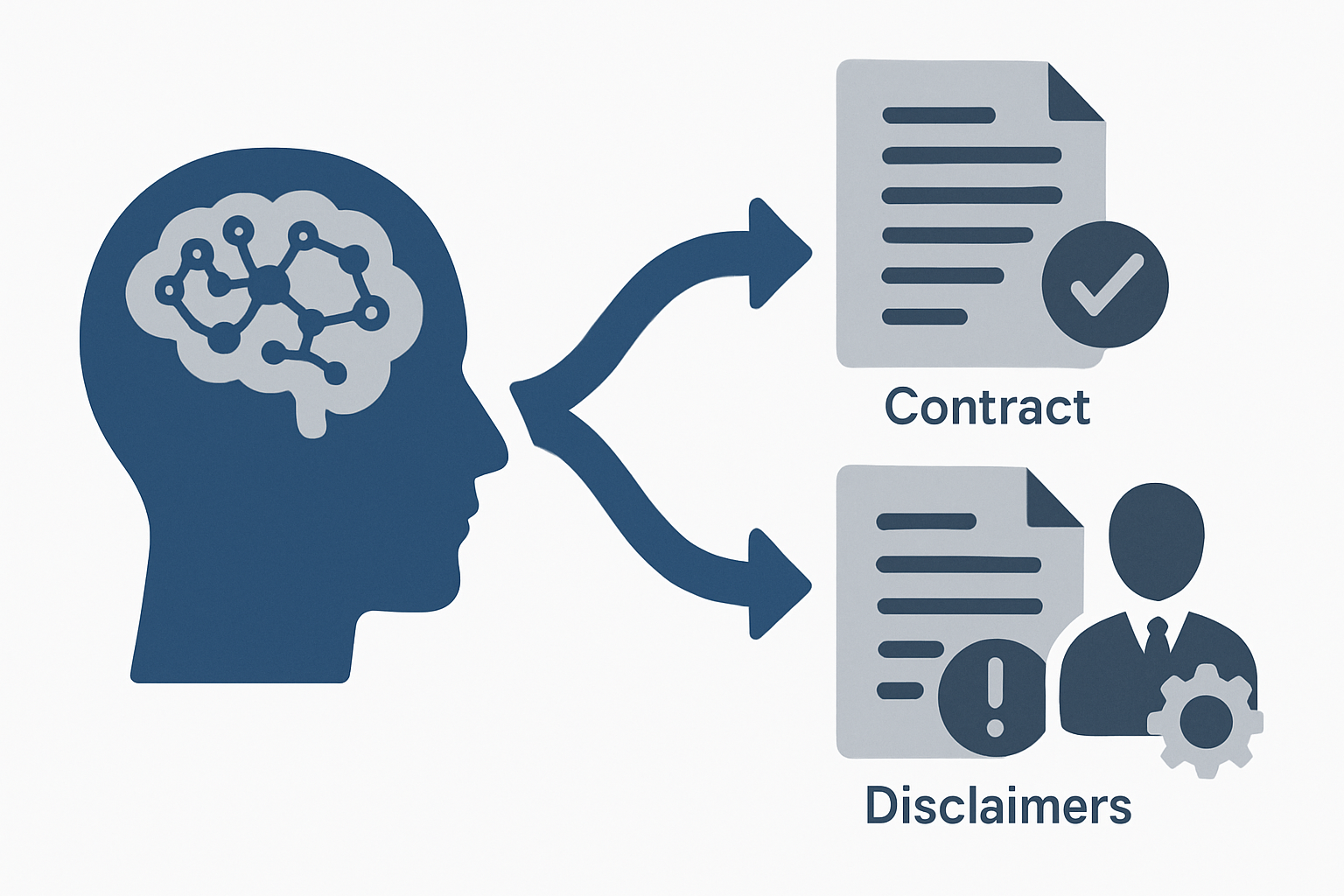 AIハルシネーションが契約・免責・運用に波及するリスク構造図