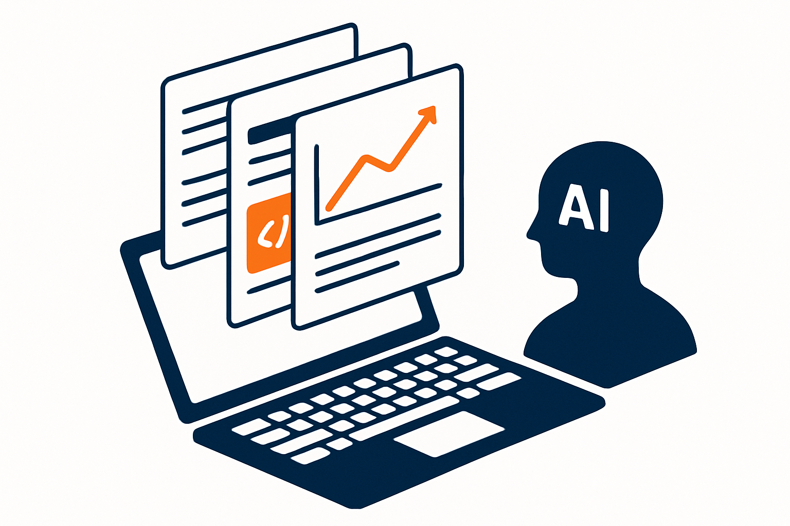 AIアシスタントがスライド・コード・チャートを階層的に生成する資料作成フロー